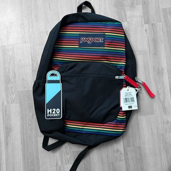 Jansport Rainbow Stripe Unisex Backpack NWT - Picture 2 of 3